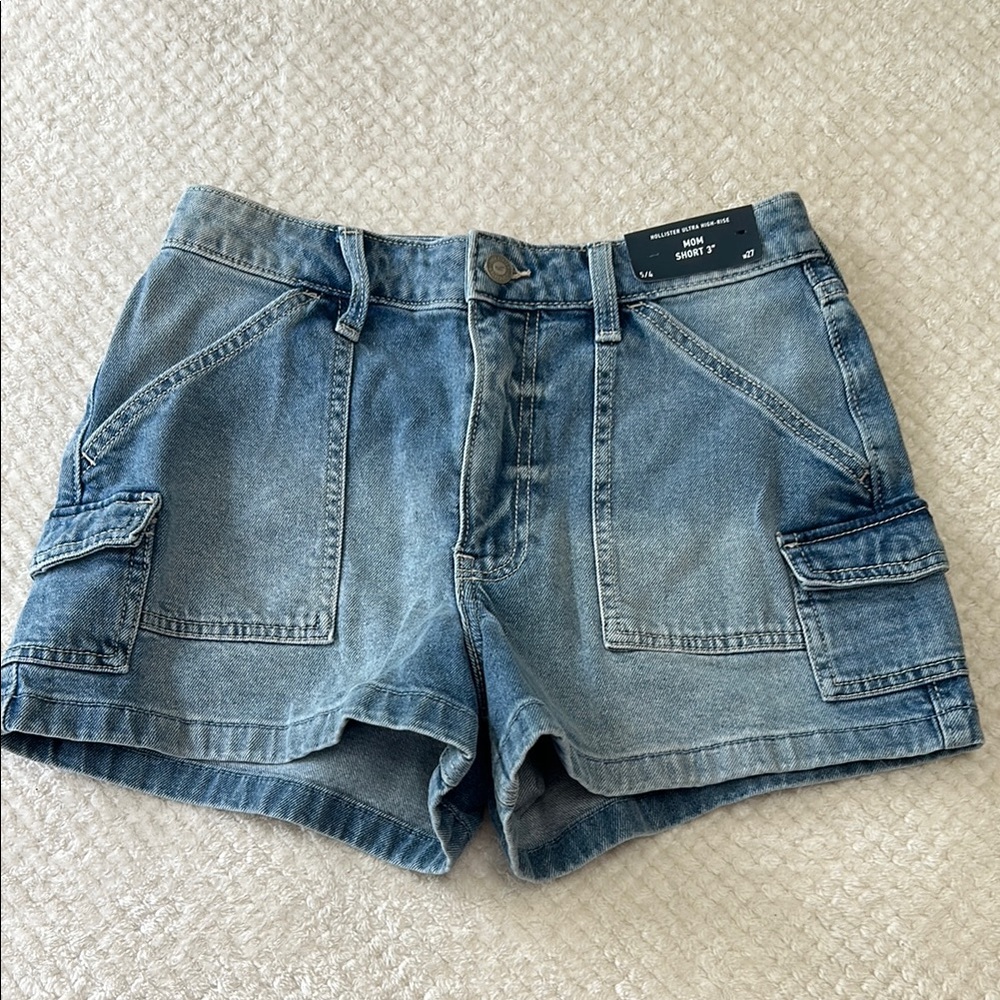 Hollister Blue Cargo Shorts - Picture 1 of 7